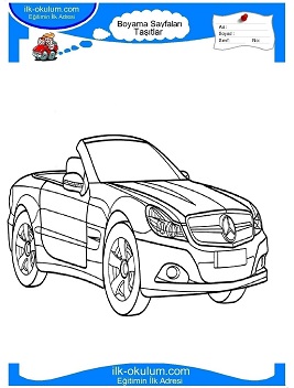 Çocuklar İçin Mercedes Boyama Sayfaları 